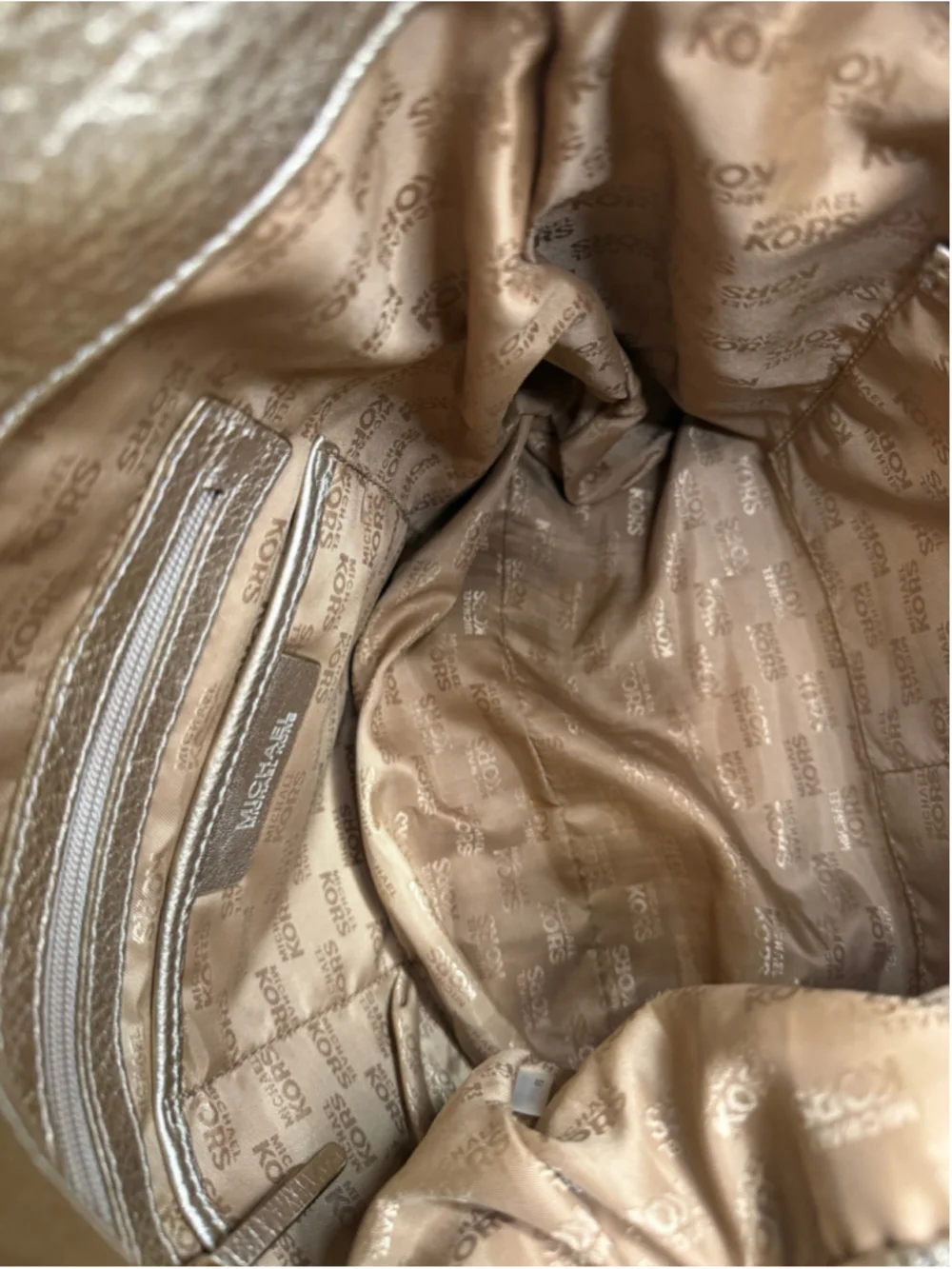 Women's Michael Kors Gold Hobo Bag One Size
